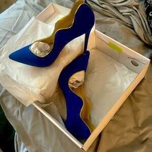 Never been worn royal blue and gold